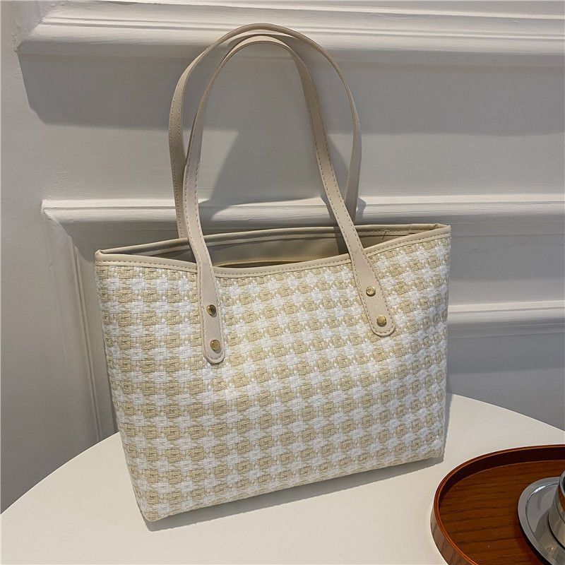 Woven Pattern Beach Tote Bag Kalsten