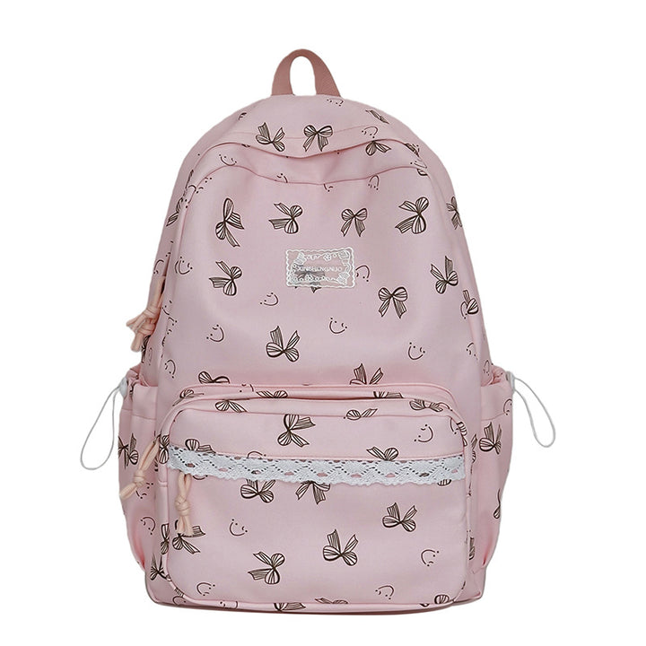 Feminine Bow-Patterned Casual Backpack Kalsten