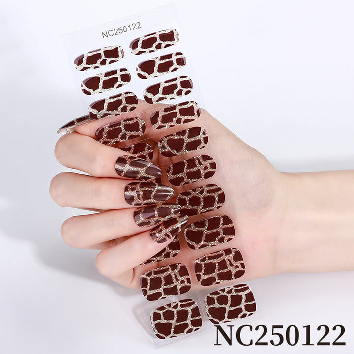 Stylish Faux Animal Print Nail Wraps