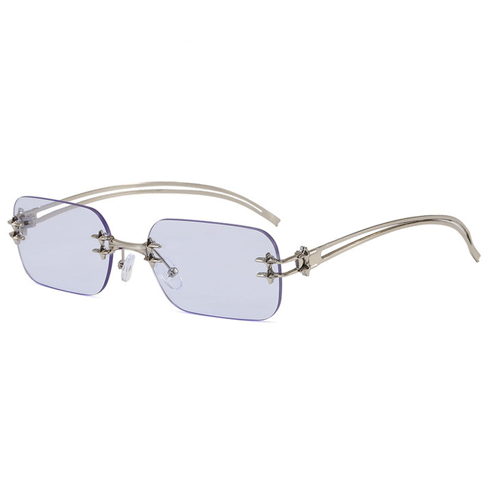 Fashionable metal sunglasses with rectangular frame Kalsten