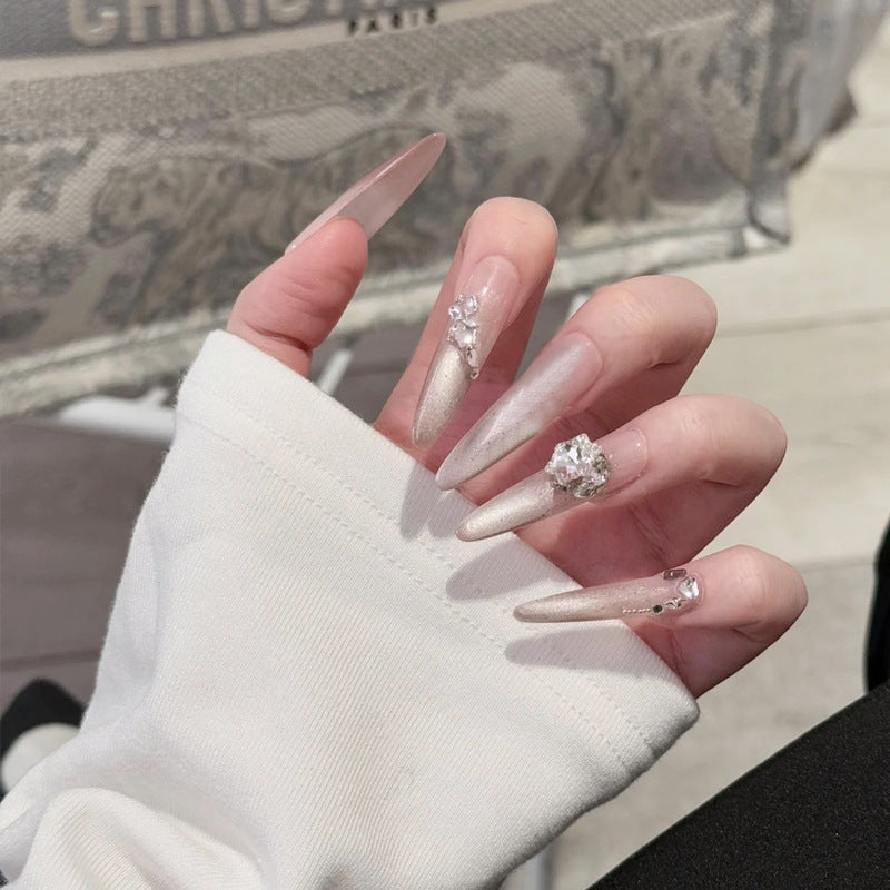 Acrylic nail set with glamorous glitter effect Kalsten
