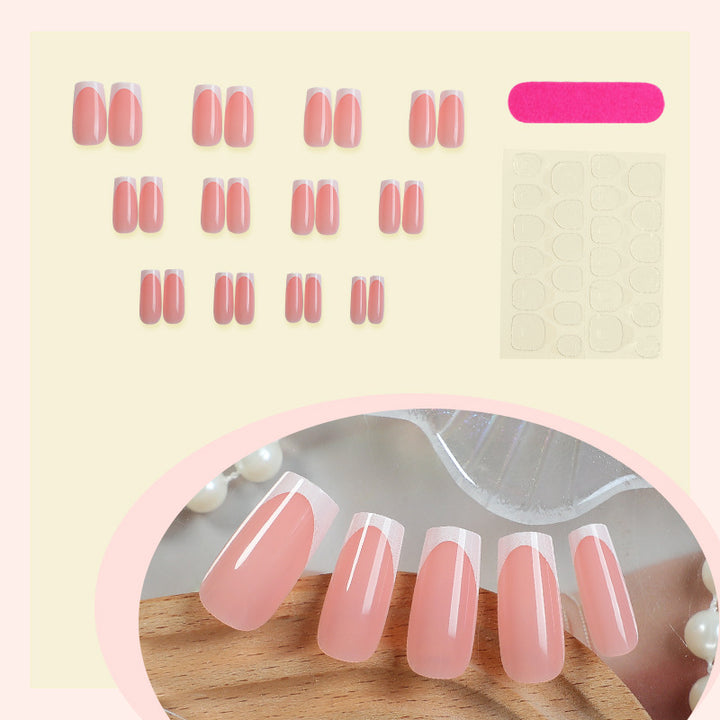 Elegant French Tip Press-On Nail Set Kalsten