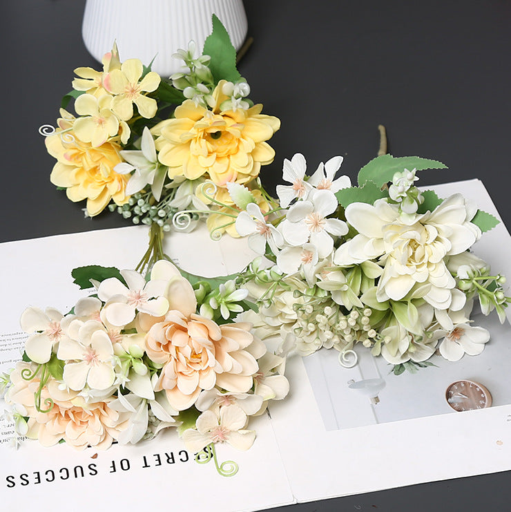 Elegant Synthetic Flower Bouquet for Home Decor