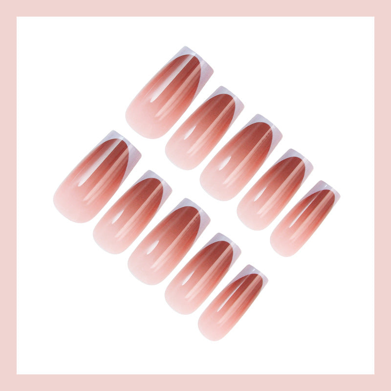 Nail set with elegant French tip and modern ombre effect Kalsten