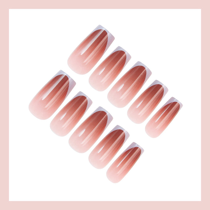 Nail set with elegant French tip and modern ombre effect Kalsten