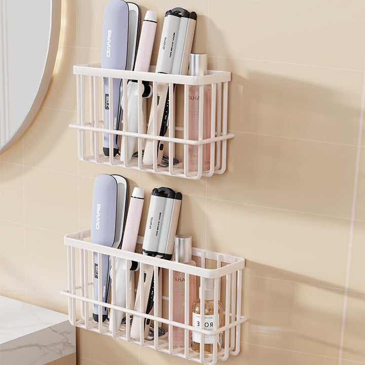 Wall-Mounted Hair Tool Organizer Basket for Flat Irons and Curling Wands