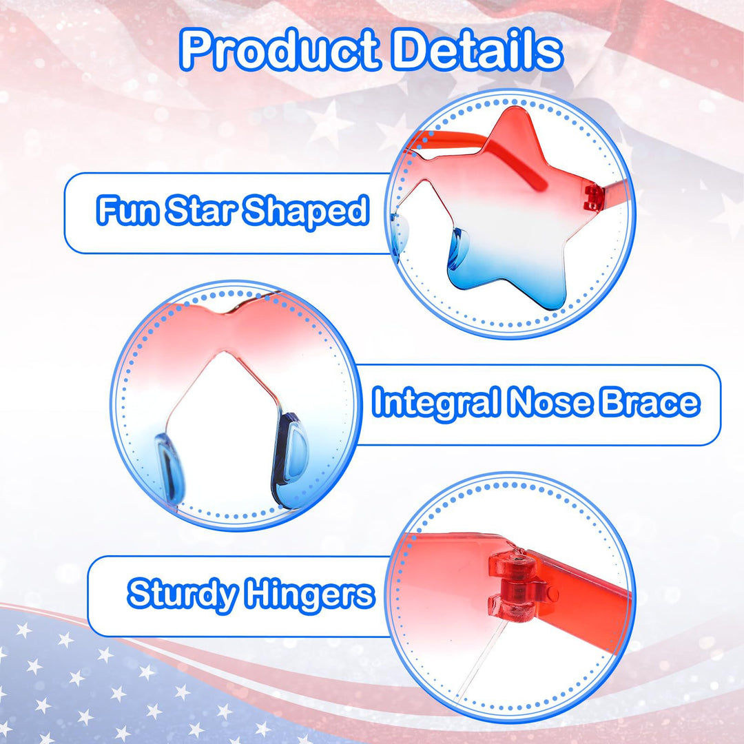 Unisex nan extravagant star-shaped party sunglasses with lightweight acrylic frame Kalsten