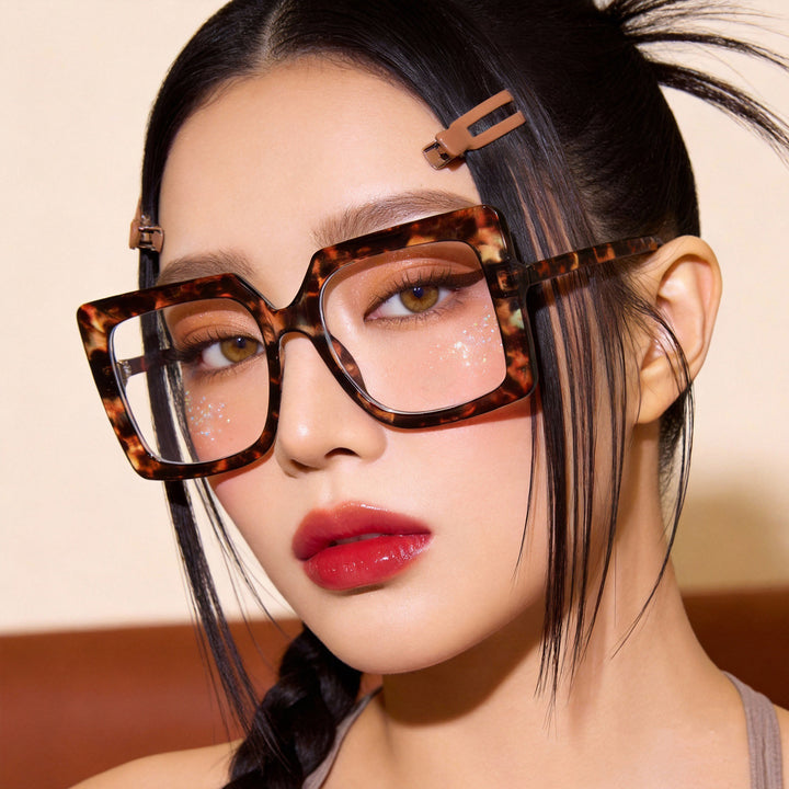 Women's fashionable square reading glasses Kalsten