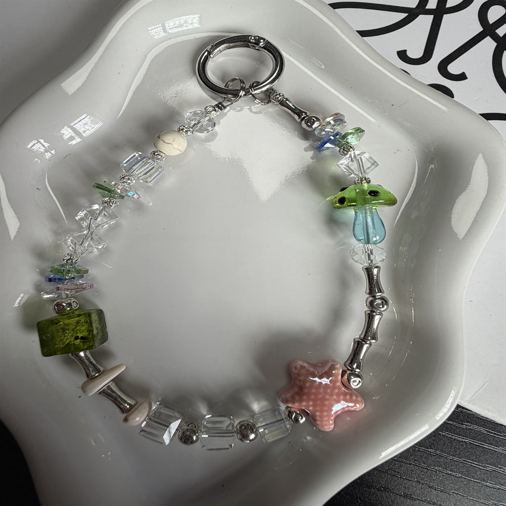 Elegant Butterfly Beaded Keychain Kalsten