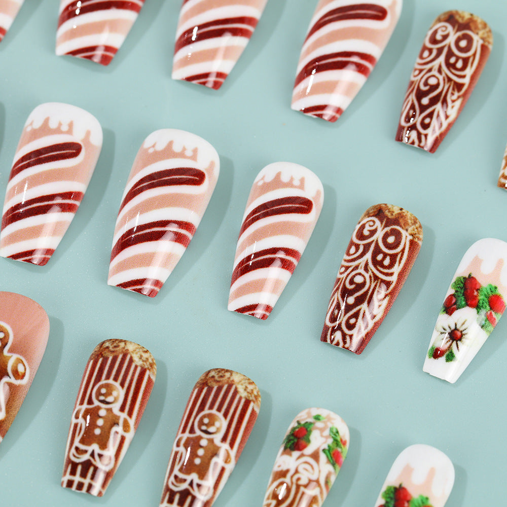 Artificial nails with Christmas design Kalsten
