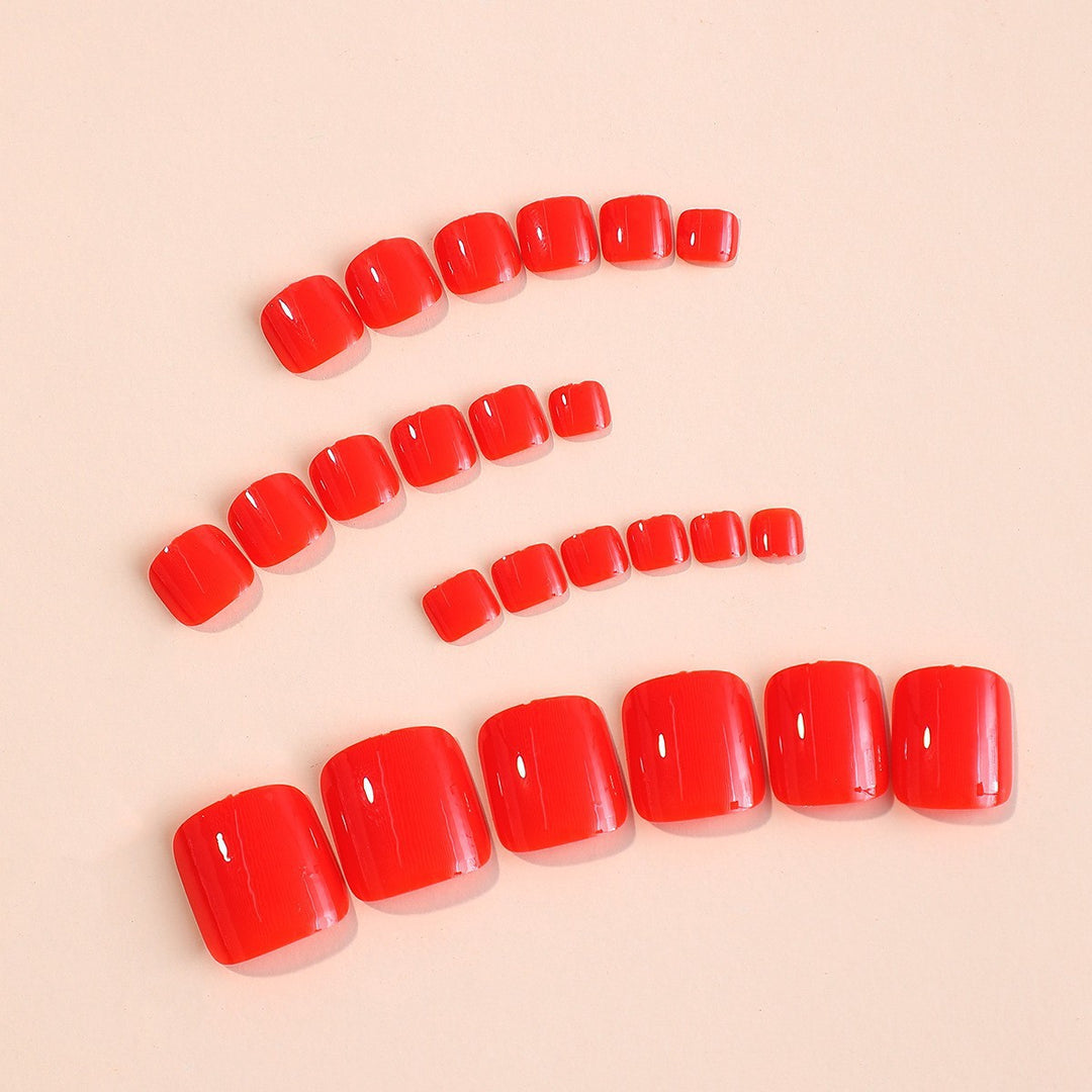 Artificial nail set in radiant red Kalsten