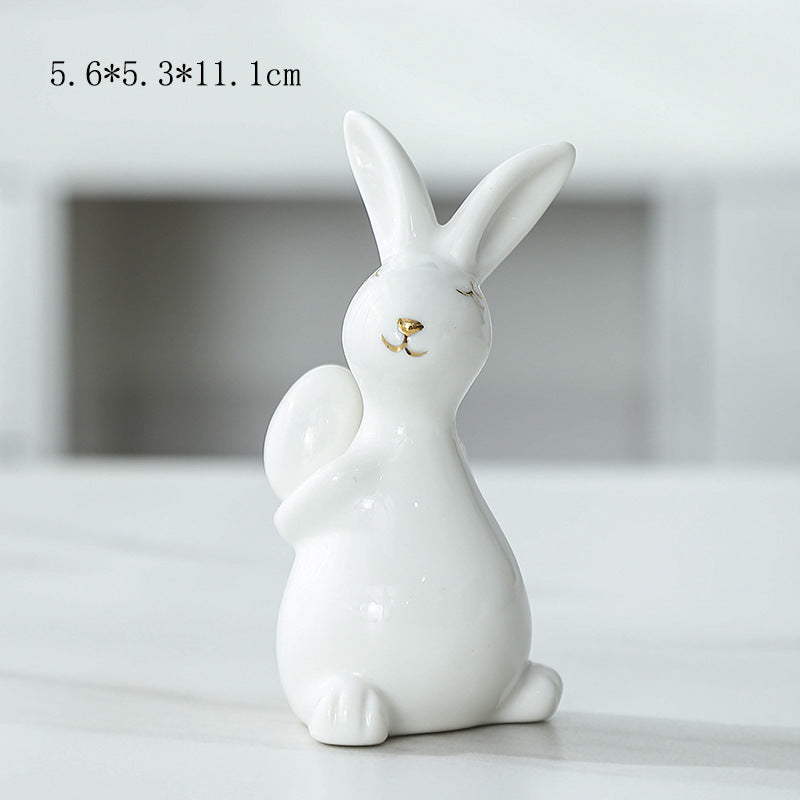 Ceramic Bunny Figurine Kalsten