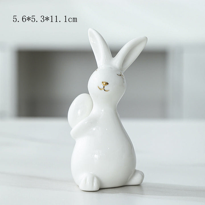 Ceramic Bunny Figurine Kalsten