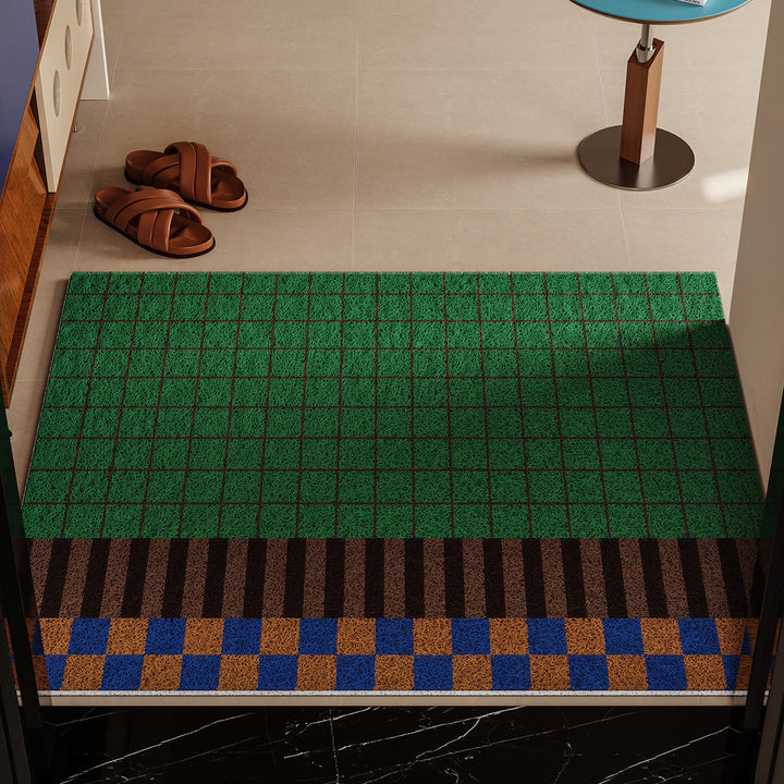 Checkerboard Patterned Entrance Mat