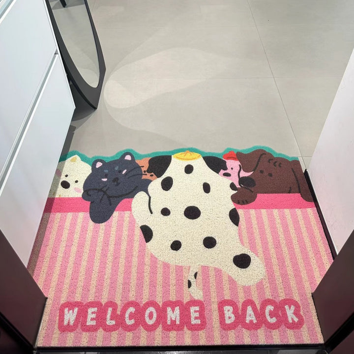 Cartoon-Themed Welcome Mat for Entryway