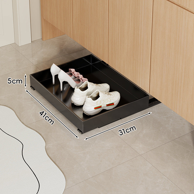 Under-Cabinet Slim Pull-Out Shoe Drawer Organizer