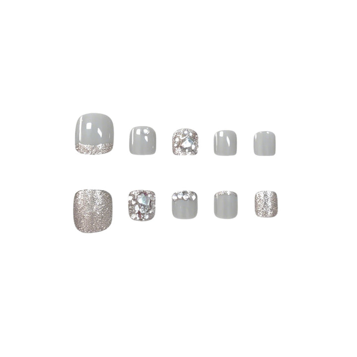 Glittery Elegance Toenail Art Kalsten