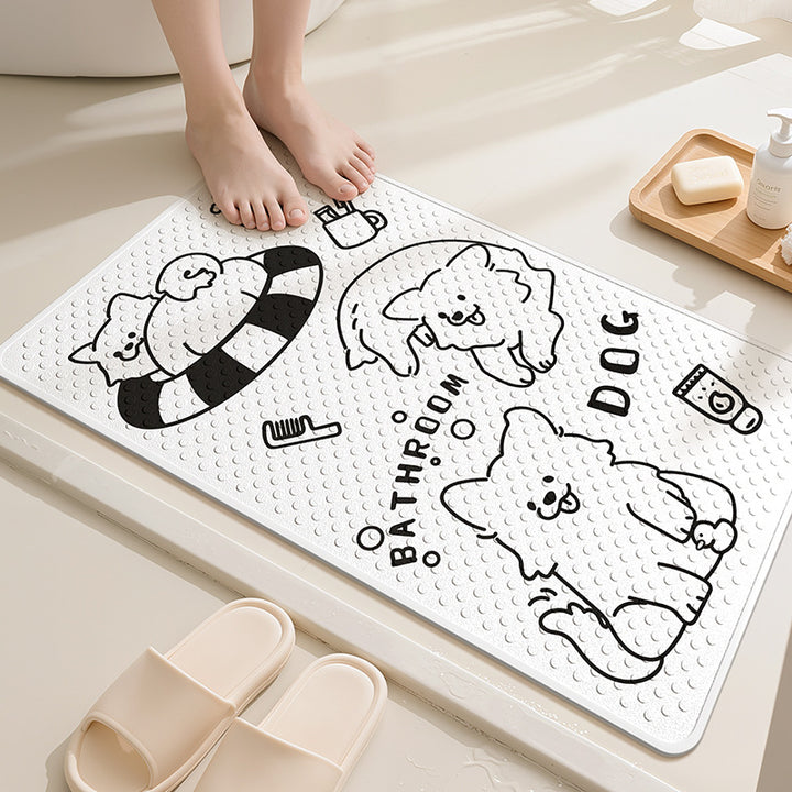 Playful Dog-Themed Bath Mat Kalsten