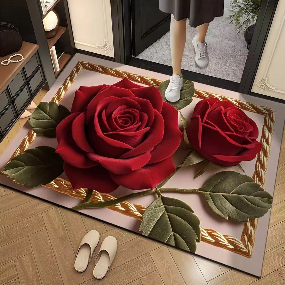 Elegant Floral Design Area Rug