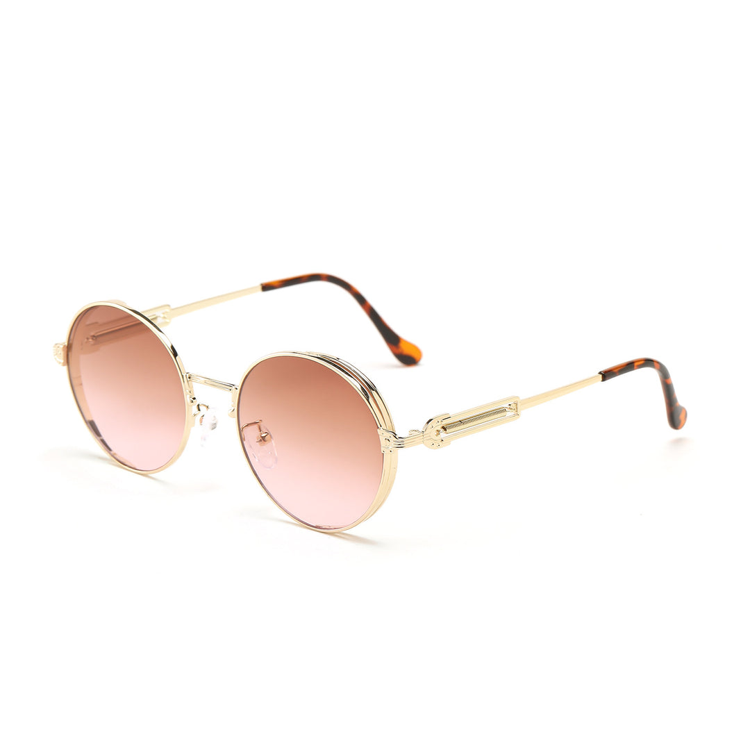 Women's round vintage sunglasses with exclusive metal frame Kalsten