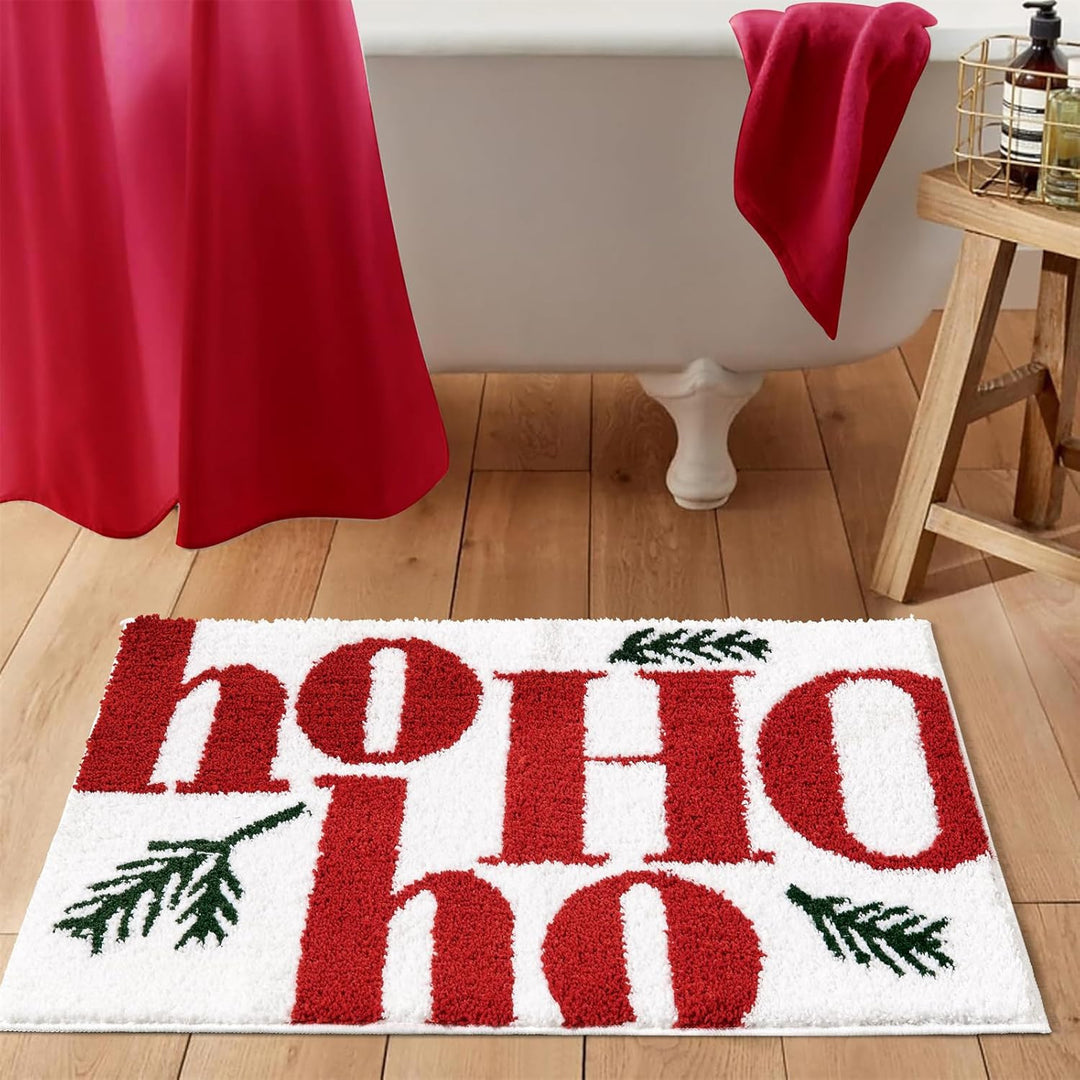 Plush Polka Dot Bath Mat Kalsten