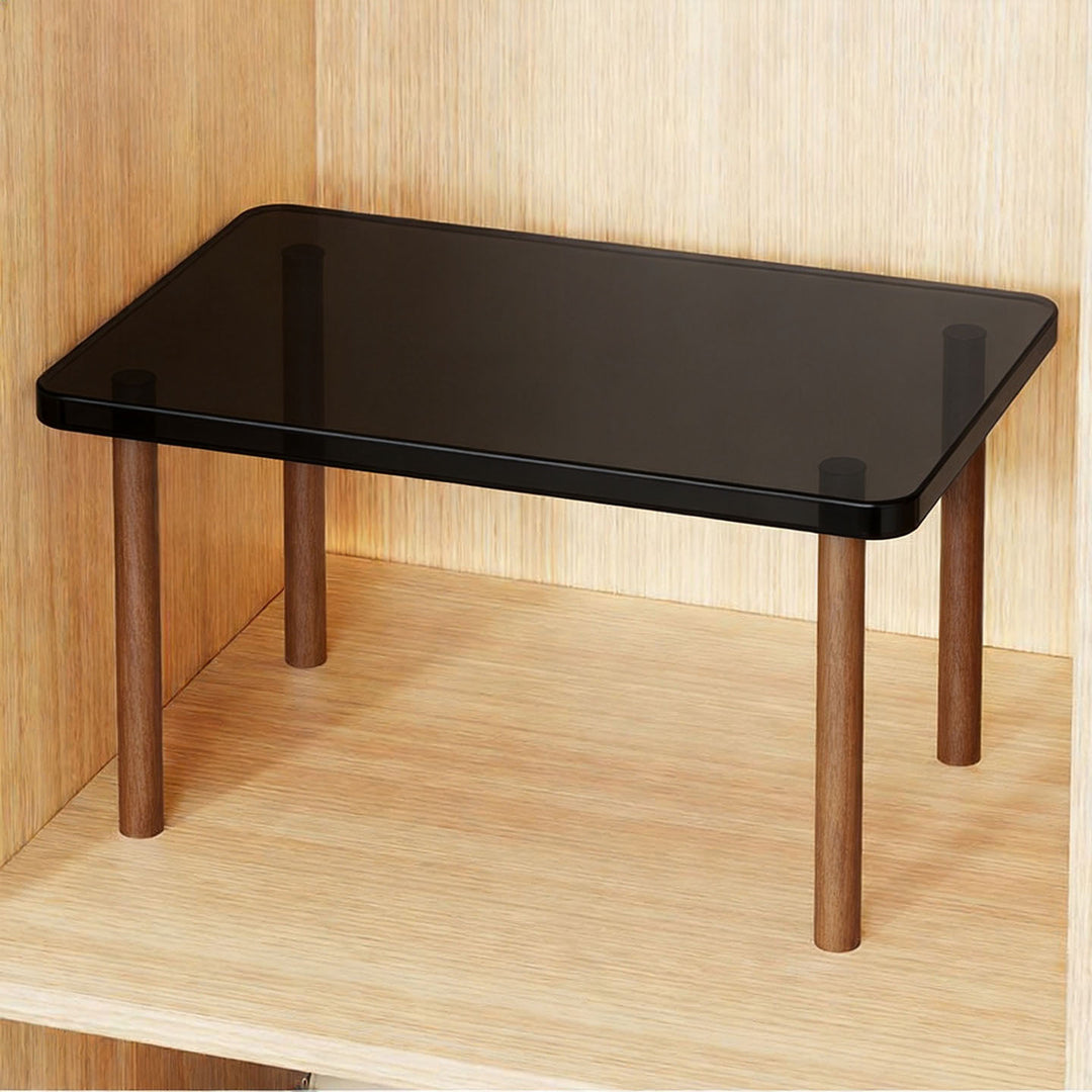 Adjustable Multi-Height Wooden Monitor Riser and Desktop Shelf