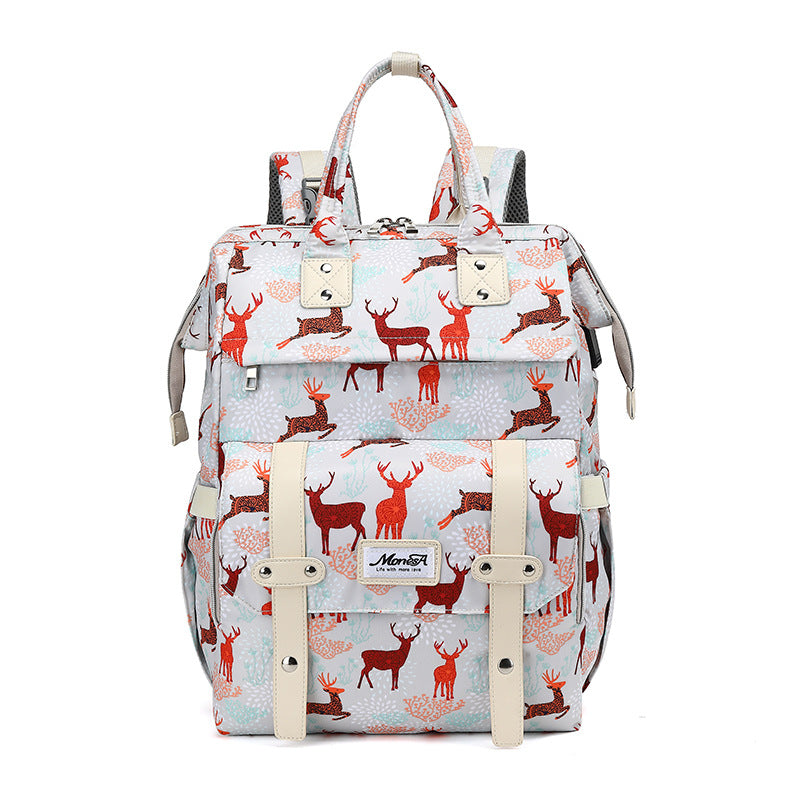 Stylish Animal Print Diaper Backpack Kalsten