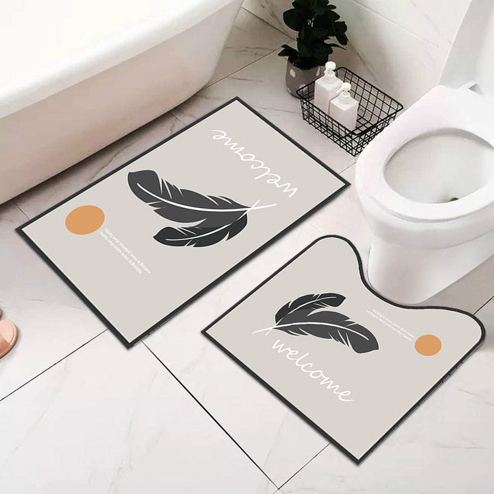 Soft Absorbent Bathroom Mat Set