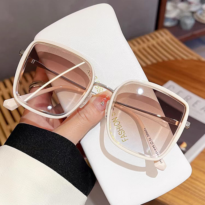 Women's oversized sunglasses with elegant metal frame and polarized lenses Kalsten
