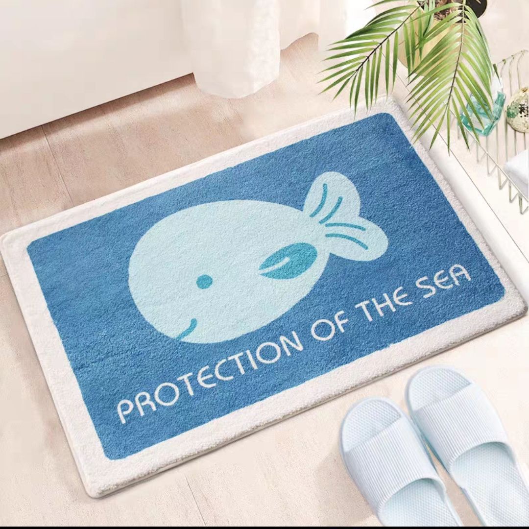 Whale-Themed Bathroom Mat