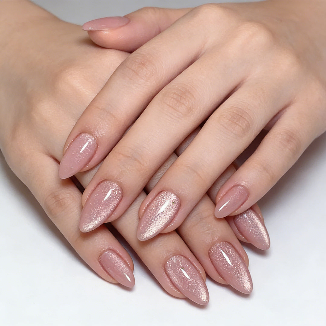 Elegant Glittery Stiletto Nail Enhancements Kalsten