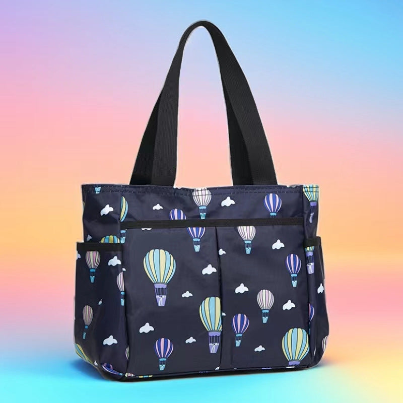 Stylish Striped Multi-Pocket Tote Bag Kalsten