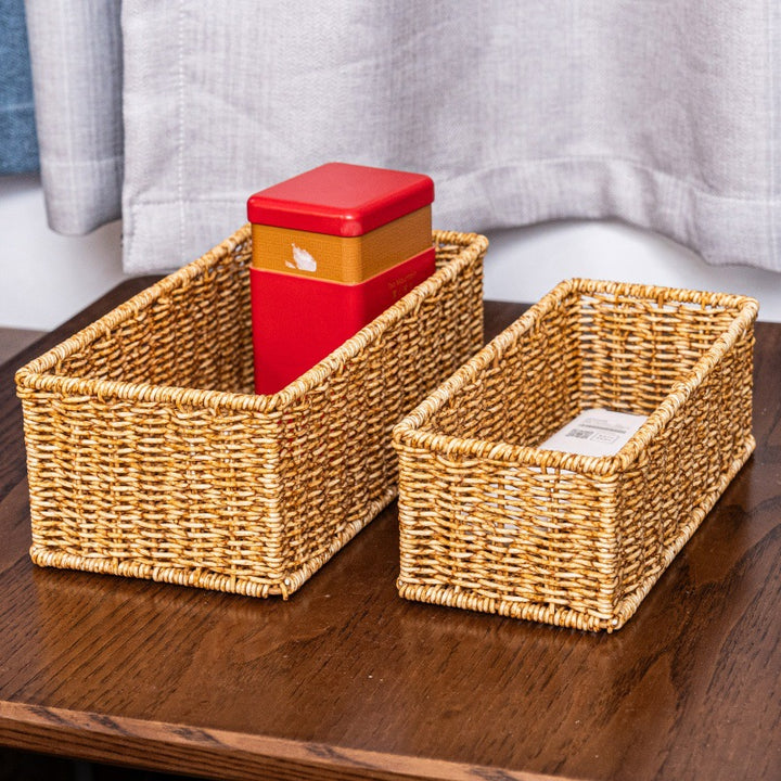 Rectangular Woven Storage Basket Kalsten