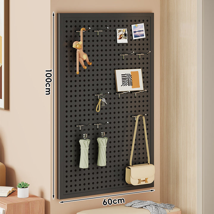 Wall-Mounted Perforated Metal Pegboard Organizer Panel