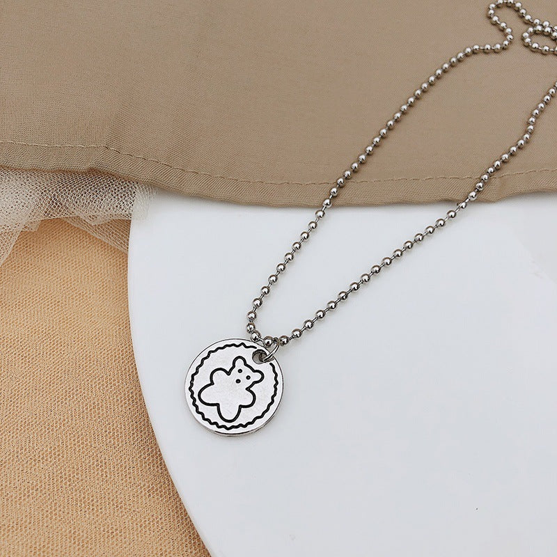 Outline Bear Pendant Necklace Kalsten