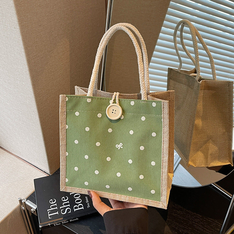Charming Polka Dot Tote Bag