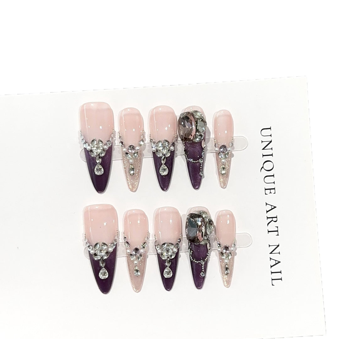 Decorative Stiletto Press-On Nail Set