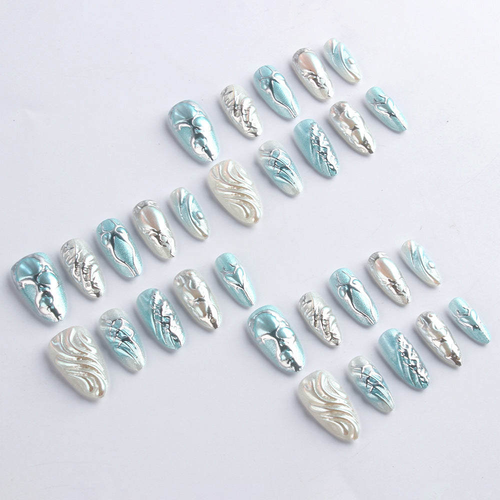 Artistic Metallic Press-On Nail Set Kalsten