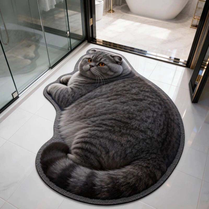 Cat Shaped  Bath Mat