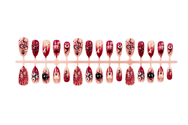 Artificial nail set with creative Halloween motifs Kalsten