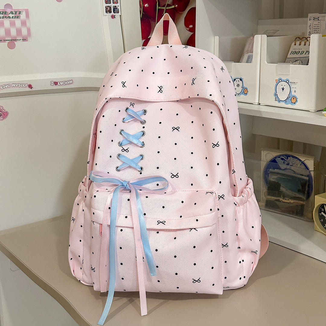 Stylish Lace-Up Embellished Backpack Kalsten