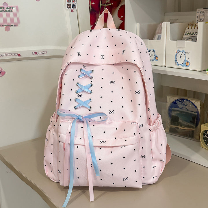 Stylish Lace-Up Embellished Backpack Kalsten