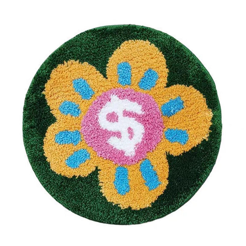 Colorful Floral-Themed Plush Area Rug Kalsten