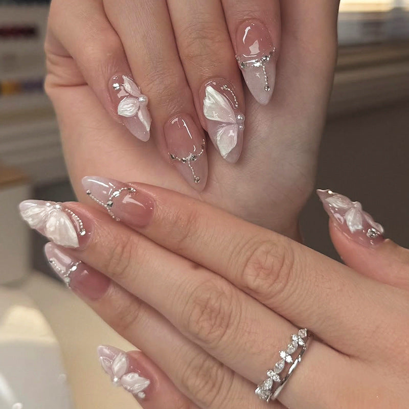 Artistic 3D Butterfly Press-On Nail Art Set Kalsten