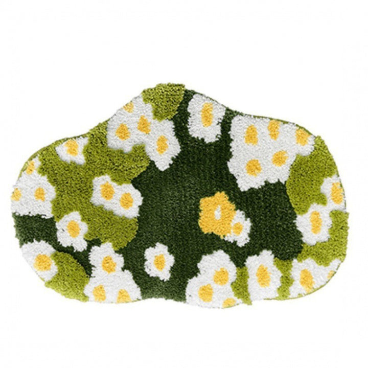 Floral Patterned Bathroom Mat