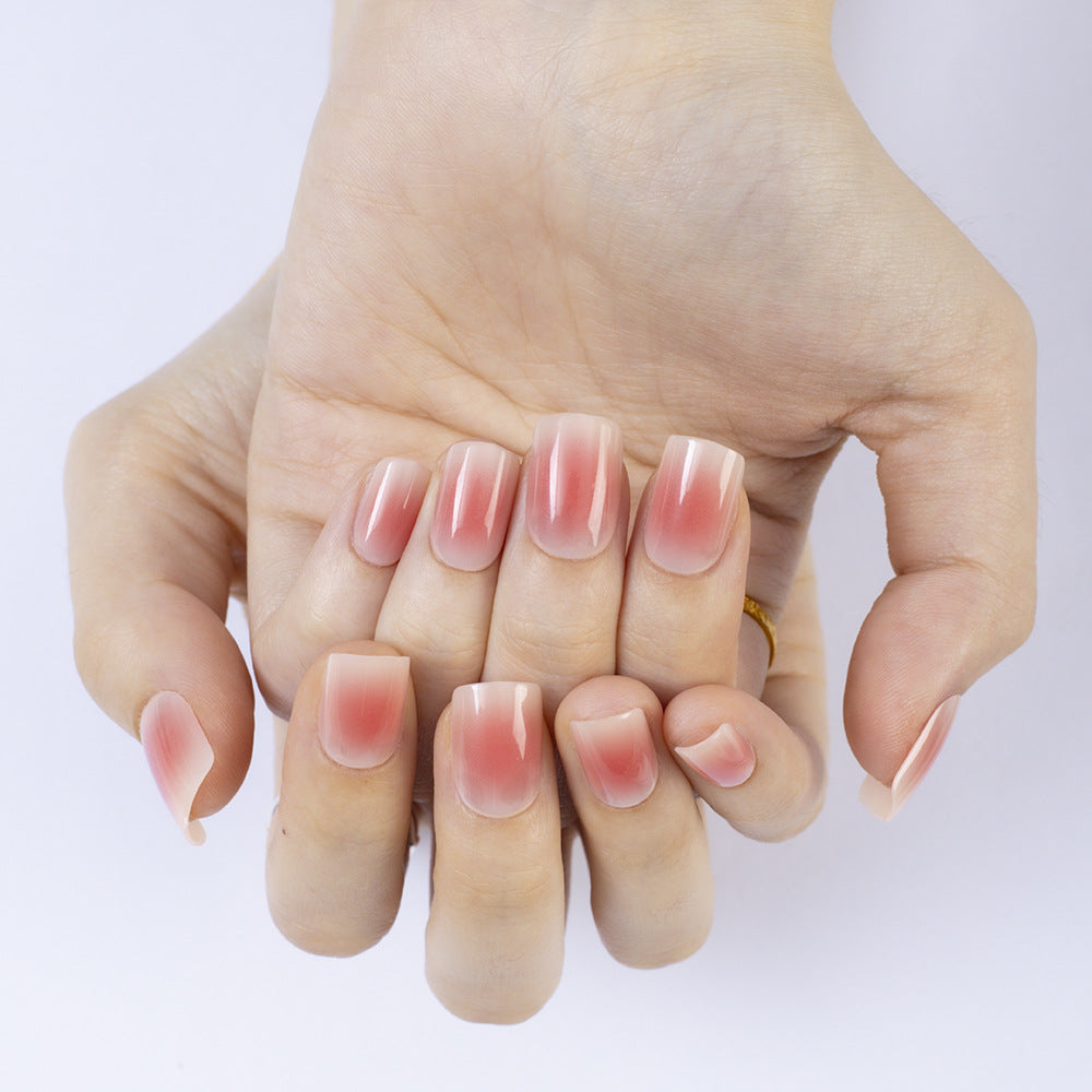 Natural gel nail art with high gloss finish Kalsten