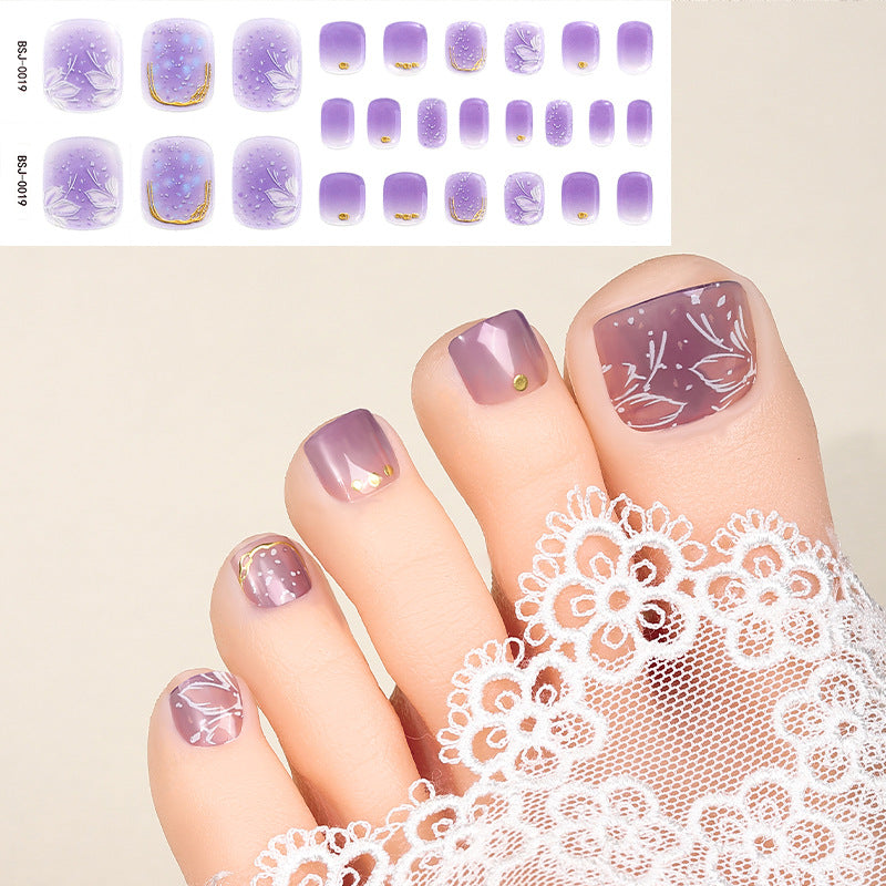 Artistic Floral Nail Art Wraps