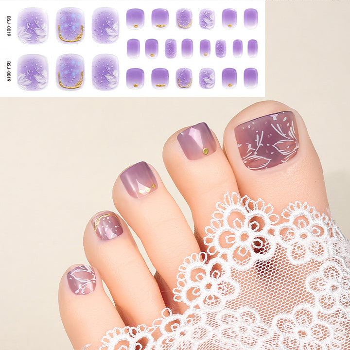 Artistic Floral Nail Art Wraps