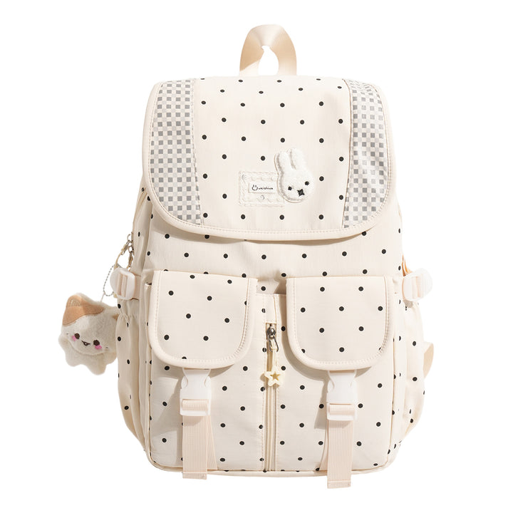 Cute Illustrated Polka Dot Backpack Kalsten