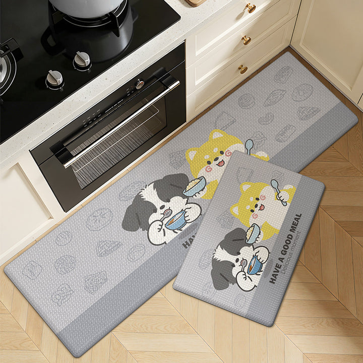 Playful Animal Themed Kitchen Comfort Mat